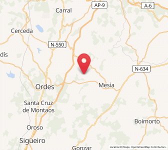 Map of Olás, Galicia