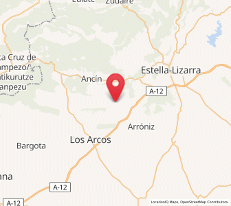 Map of Olejua, Navarre
