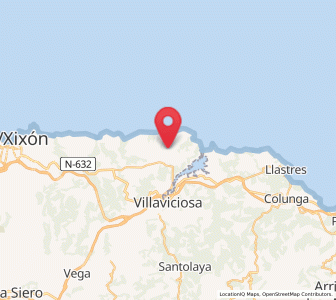 Map of Oles, Asturias