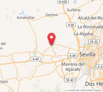 Map of Olivares, Andalusia