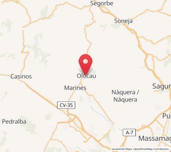 Map of Olocau, Valencia