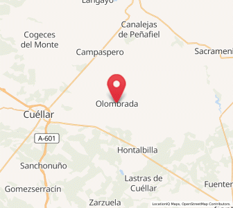 Map of Olombrada, Castille and León