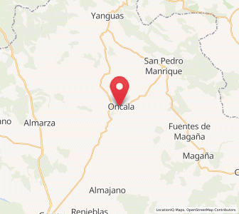 Map of Oncala, Castille and León