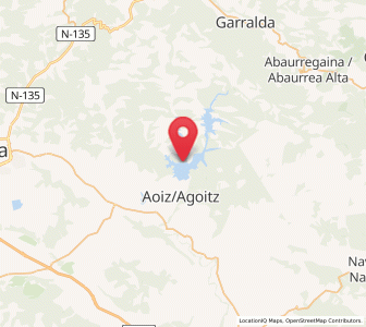 Map of Orbaitz, Navarre