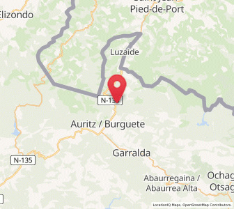 Map of Roncevaux, Navarre