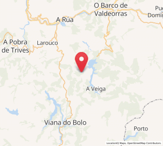 Map of Orxais, Galicia