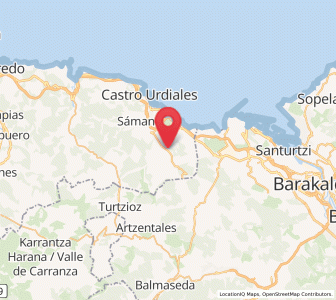 Map of Otañes, Cantabria