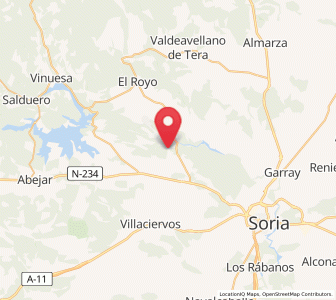 Map of Oteruelos, Castille and León