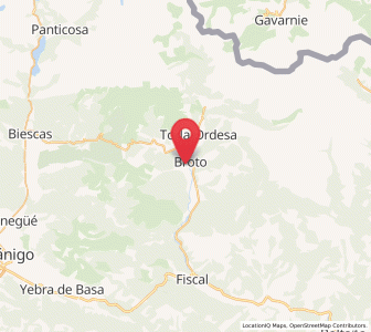 Map of Oto, Aragon