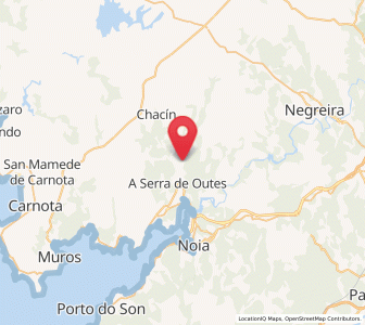 Map of Outes, Galicia