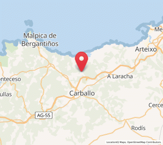 Map of Oza Bella, Galicia