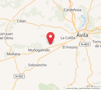 Map of Padiernos, Castille and León