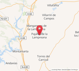 Map of Pajares de la Lampreana, Castille and León