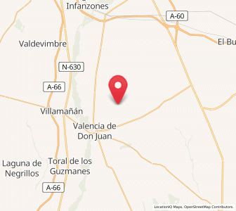 Map of Pajares de los Oteros, Castille and León