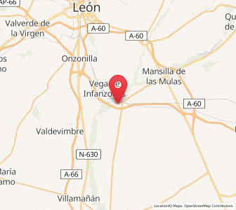 Map of Palanquinos, Castille and León