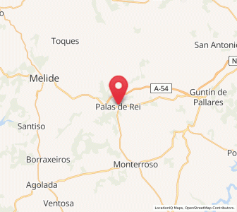 Map of Palas de Rey, Galicia