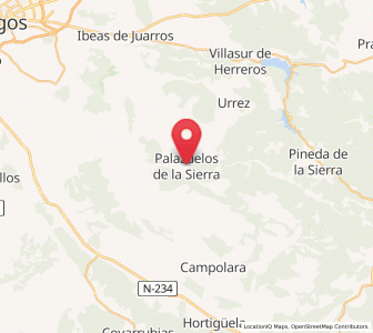 Map of Palazuelos de la Sierra, Castille and León