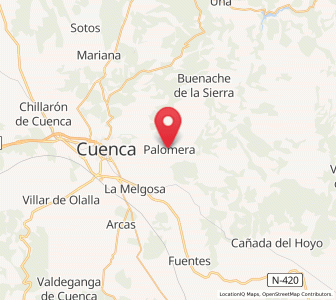 Map of Palomera, Castille-La Mancha