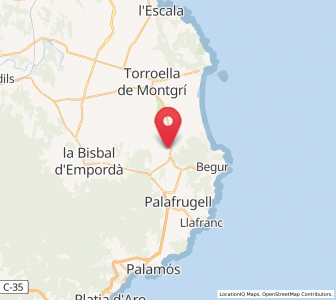 Map of Pals, Catalonia