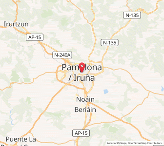 Map of Pampelune, Navarre