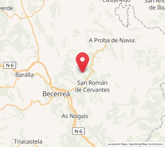 Map of Pando, Galicia