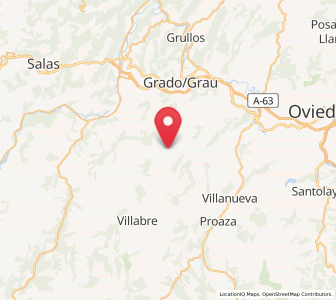 Map of Panicera, Asturias