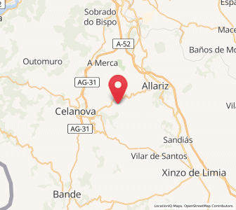 Map of Pardavedra, Galicia