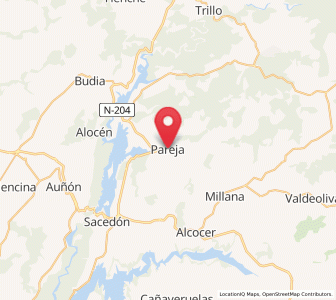 Map of Pareja, Castille-La Mancha