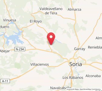Map of Pedrajas, Castille and León