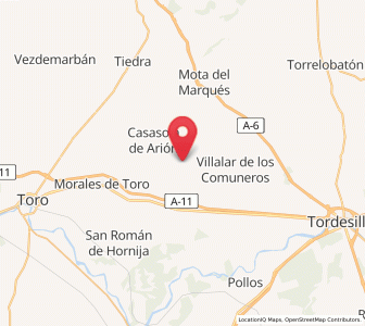 Map of Pedrosa del Rey, Castille and León
