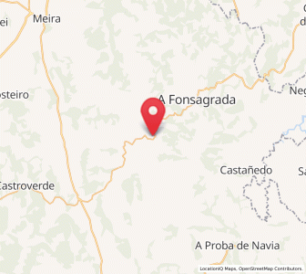 Map of Pedrouzos, Galicia