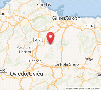 Map of Peñaferruz, Asturias