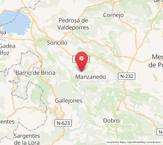 Map of Peñalba de Manzanedo, Castille and León