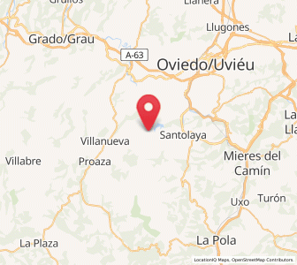 Map of Peñerudes, Asturias