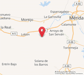 Map of Perales, Extremadura