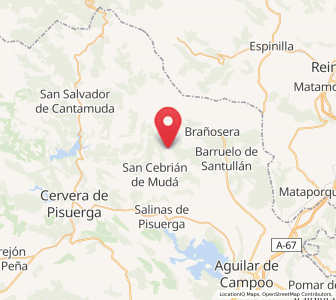 Map of Perapertú, Castille and León