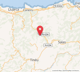 Map of Pereda, Asturias