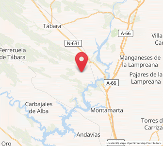 Map of Perilla de Castro, Castille and León