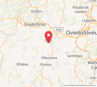 Map of Perlavia, Asturias
