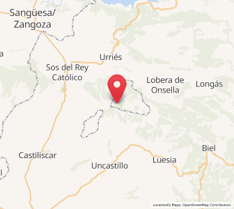 Map of Petilla de Aragón, Navarre