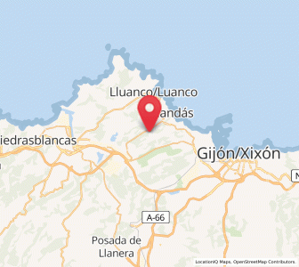 Map of Piedeloro, Asturias