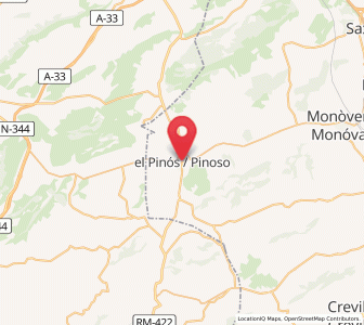 Map of El Pinós, Valencia