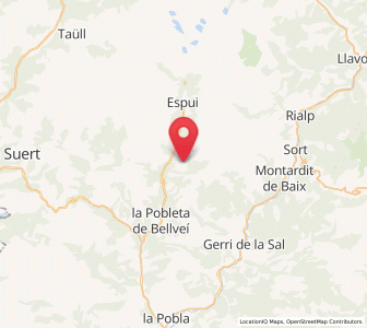 Map of Pobellá, Catalonia