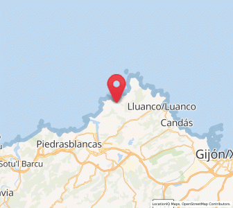 Map of Podes, Asturias