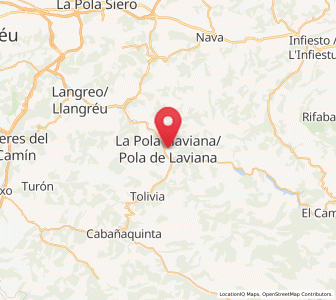 Map of Pola de Laviana, Asturias
