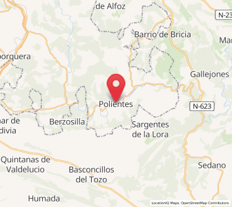 Map of Polientes, Cantabria