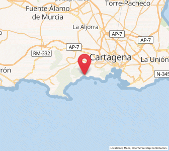 Map of Portús, Murcia