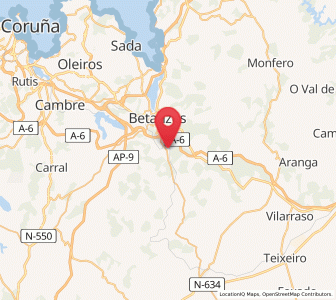 Map of Porzomillos, Galicia