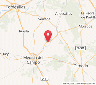 Map of Pozáldez, Castille and León