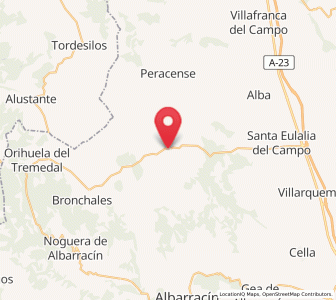 Map of Pozondón, Aragon